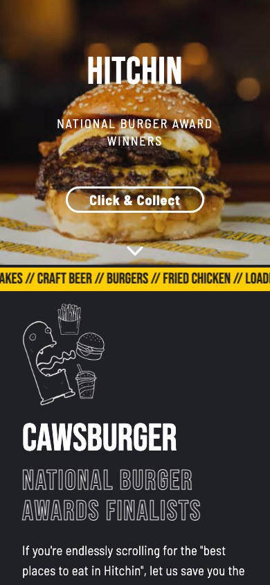 Cawsburger en móvil