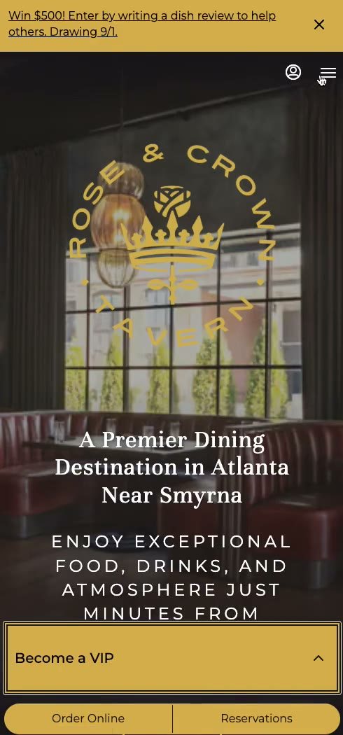 How Rose & Crown Turns Atlanta Search Traffic Into Reservations, Orders, and Regulars