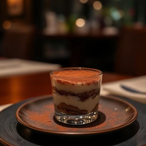 Tiramisu dessert featured in a social media post